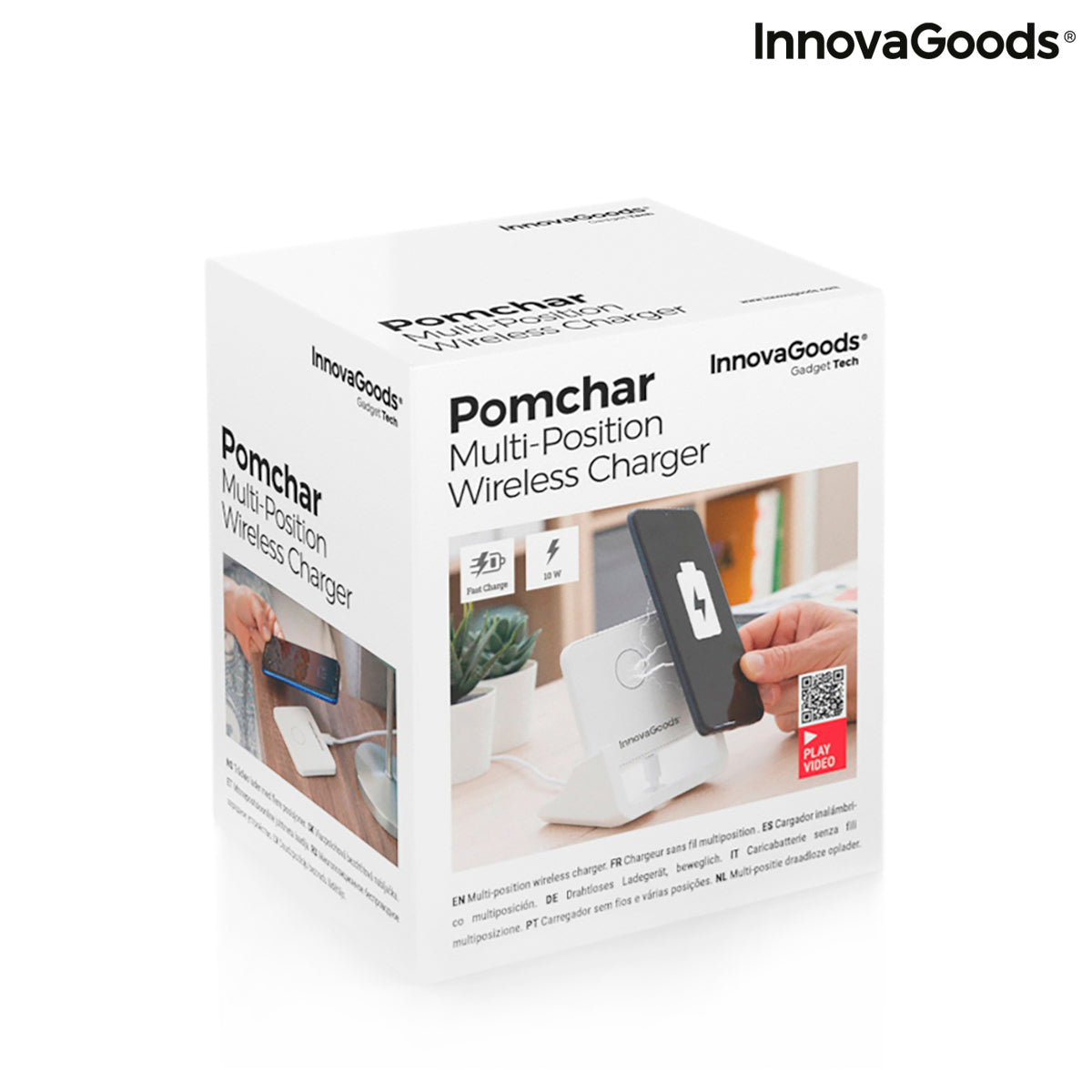 Multi-position Wireless Charger with Support Base Pomchar InnovaGoods